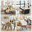 Modern Upholstered Dining Chairs Swivel Armchairs, Accent Chair for Kitchen, Dining Room, Living Room-731006427