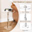 Table d'appoint en acrylique, table de bout avec poteau massif à plateau rond, table à piédestal pour le salon, la chambre à coucher, le balcon, assemblage facile (transparent, 17,7 po x 17,7 po x 23,6 po)-1501235841