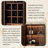 62.99" Vintage-Style Minimalist Walnut Glass Display Cabinet, Double Cabinet Combination Set, With LED Lighting