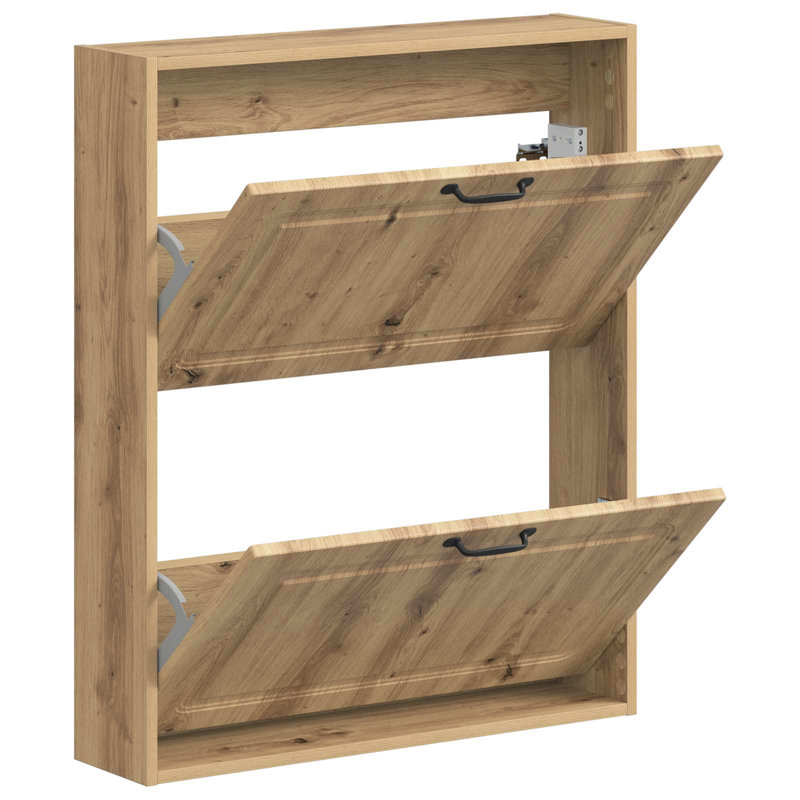 Flip Down Shoe Storage, 86 cm H x 71 cm W x 17 cm D, Artisan Oak