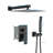 10 Inch Wall Mounted Shower System Rain Mixer Shower Combo Set Square Shower Head with Hand Shower-102193240