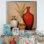Nature morte avec vase gracieux «I» sur toile