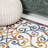 Rhianne Scroll Trellis Cream/Blue/Red Indoor/Outdoor Rug-1019155759