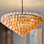Luminaire suspendu de style lustre rond moderne à 14 lumières Angulo avec tubes en verre fumé à plusieurs niveaux