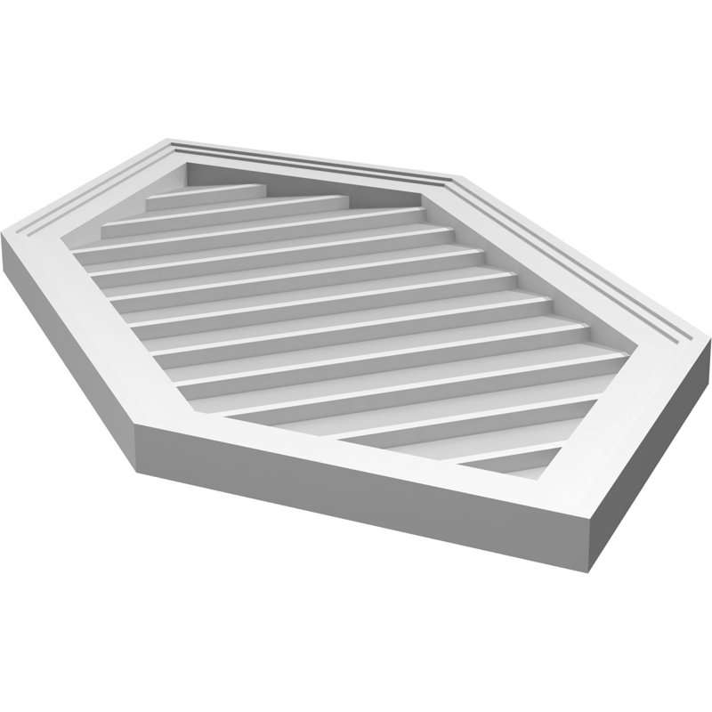 Ventilé vertical à pignon vertical 13/12 po, H 38 po x l 18 po x P 1,5 po