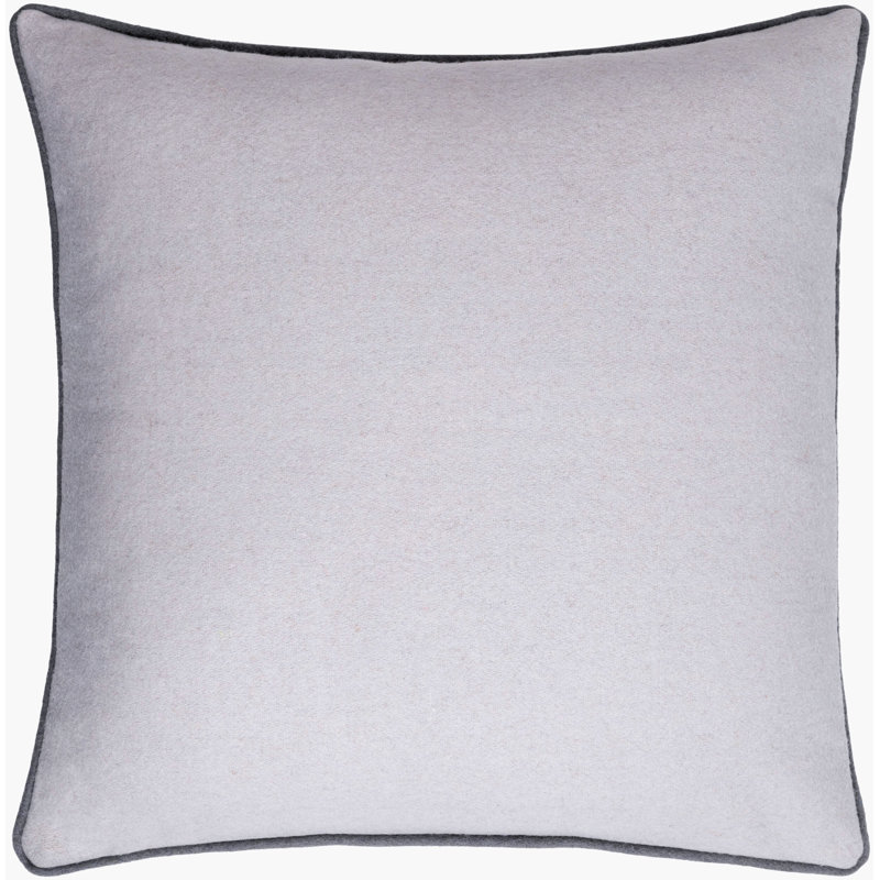 Coussin Lombard, Polyester/ Bourre en polyester, 20 po x 20 po, Gris clair / Charbon