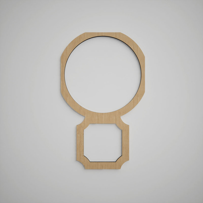 Panneaux muraux décoratifs en bois Hemingway, moyen, l 25 po x H 15 3/8 po x T 3/8 po, chêne blanc