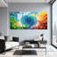 «Nautical & Beach Vibrant Ocean Waves Beach», ensemble de 3 impressions sur toile-1564608365