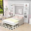 Grand lit escamotable en bois avec canapé-1015395989