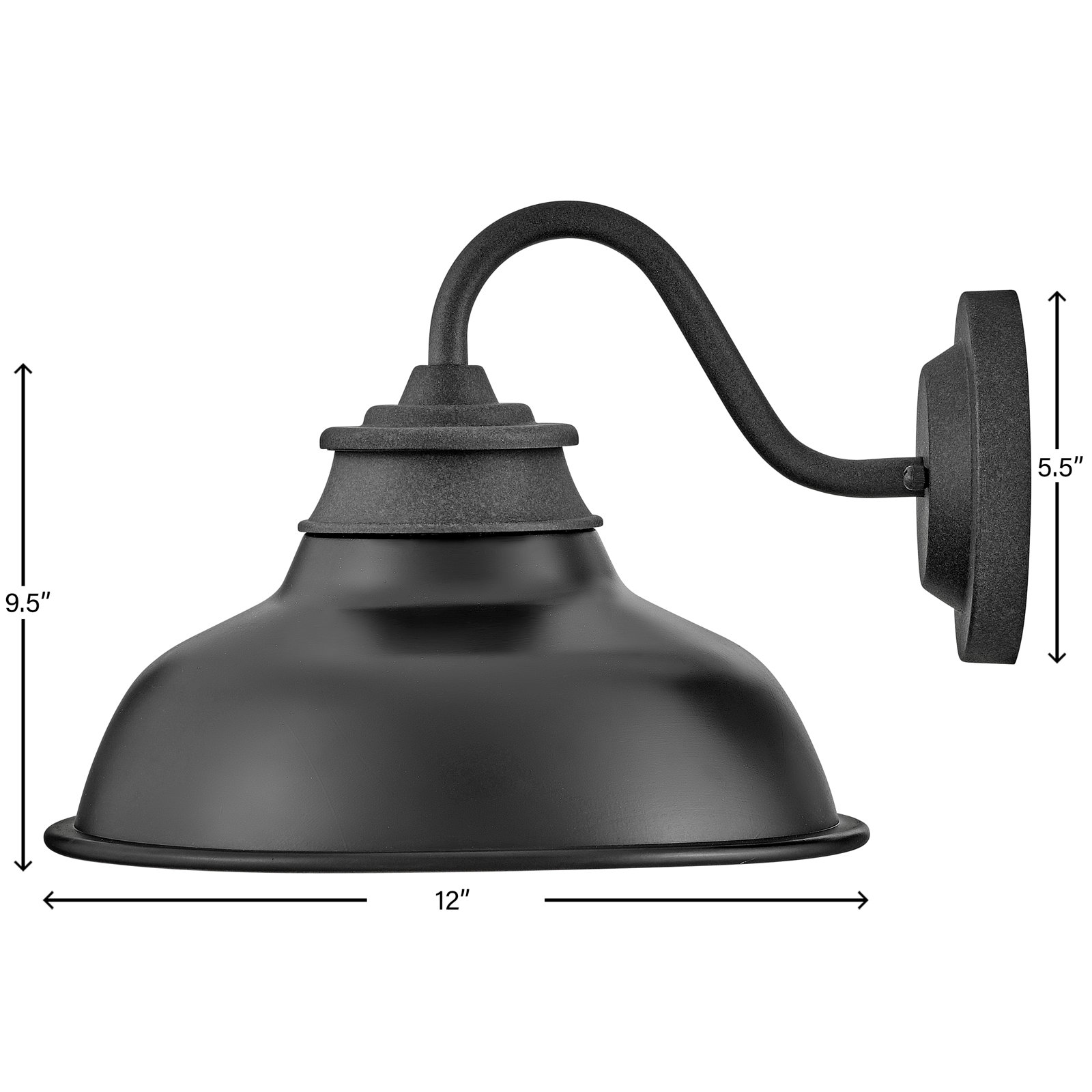 Marselia Single Light Bell Outdoor Wall Light, Aged Zinc