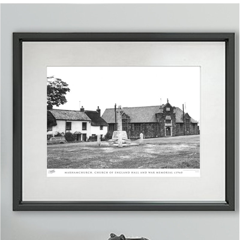 Marhamchurch, Church Of England Hall And War Memorial C1960 - Single Picture Frame Print, 60cm H x 80cm W x 2.3cm D