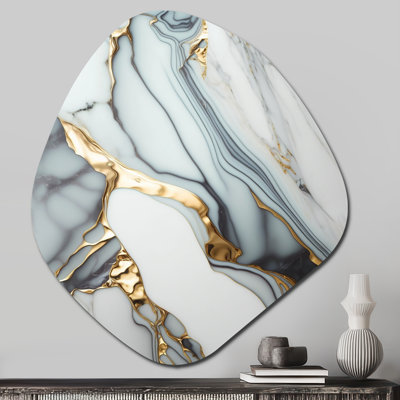 Bedale - Abstract Marble Nebula Shape Asymmetric Metal Wall Art