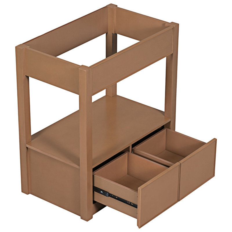 Base de meuble-lavabo simple 29,4 po seulement, Brun