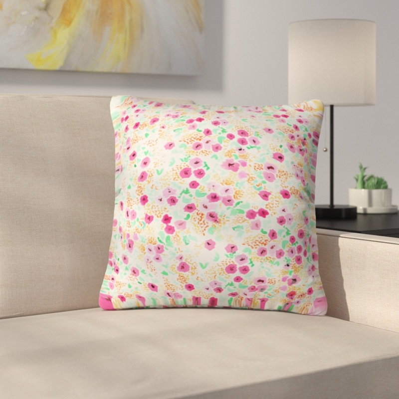 Coussin décoratif floral bouck, 18 po x 18 po
