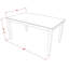Ensemble de table de salle à manger 5 pièces comprenant une table de cuisine rectangulaire et 2 chaises de salle à manger avec 2 bancs, 36 x 60 pouces, chêne-634834355-621127058-621127059