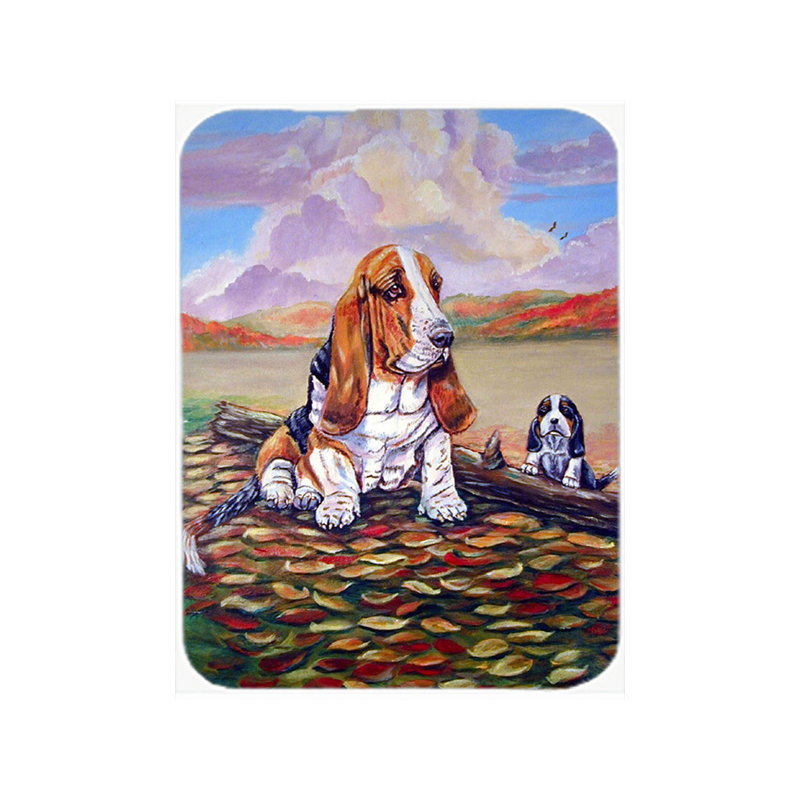 Planche à découper en verre Basset Hound Little One