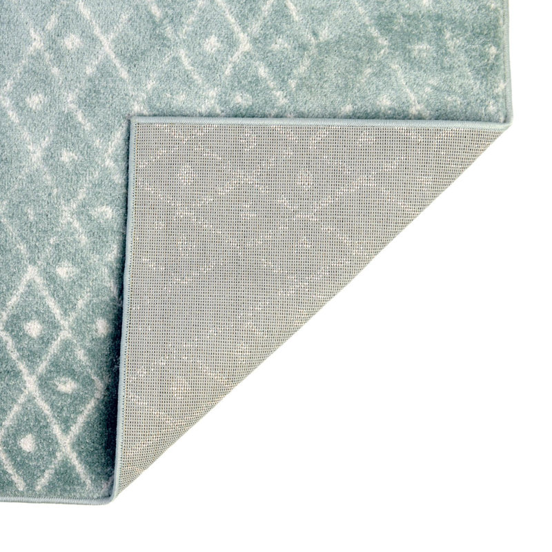 Sierra Geometric Area Rug, Rectangle 9' x 12', Aqua
