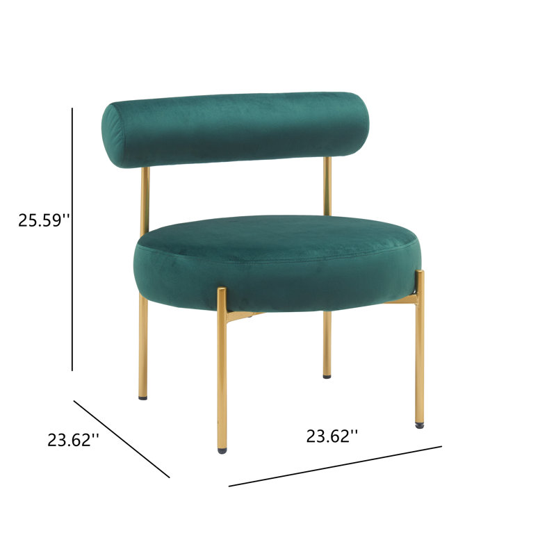 Chaise d'appoint de 23,6 po Bodman, Polyester vert