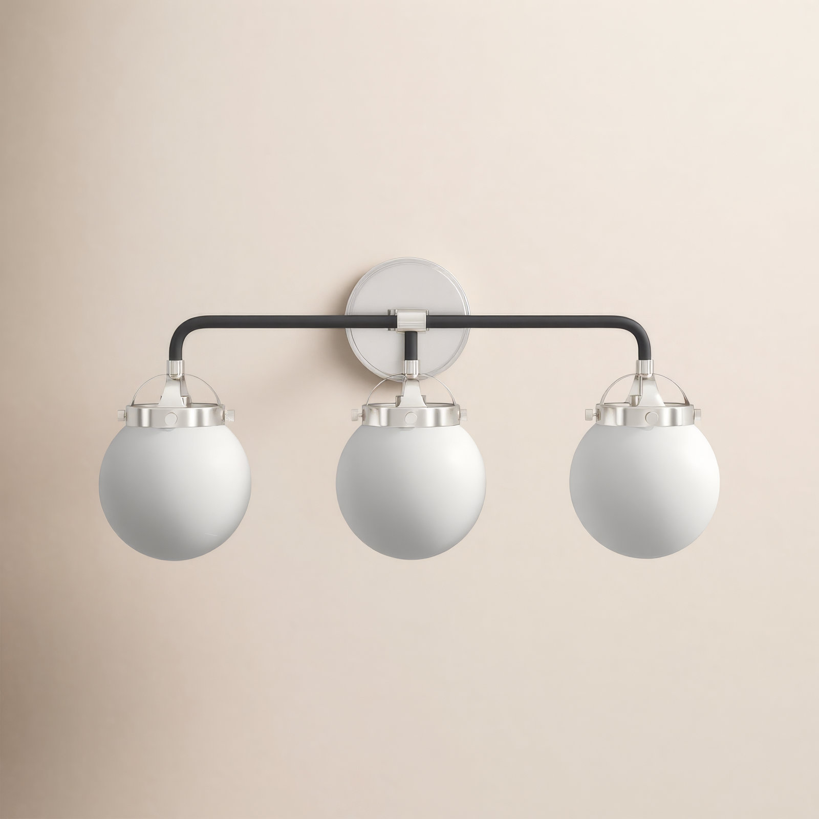 Newport 3 Light Dimmable Vanity Light, Brushed Nickel, No 