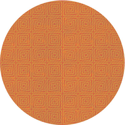Tapis décoratif à motifs géométriques orange Rabin