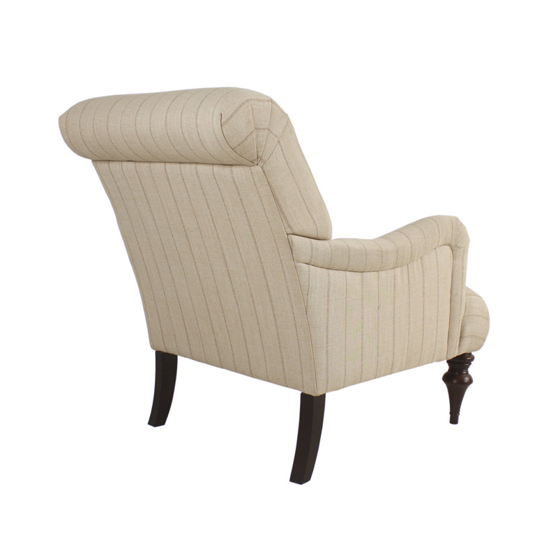 Fauteuil rembourré Jillian, Mélange de polyester beige