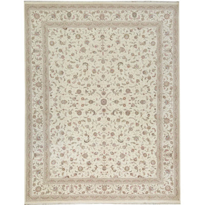 Elegance One-of-a-Kind Rectangle 12' X 15' Area Rug in Beige/Gray