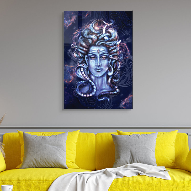 Peinture élégante en verre trempé de 11,8 po x 17,7 po | 100% verre trempé, épaisseur: 0,16 pouce | Superbe art mural pour la décoration intérieure, durable et facile à nettoyer, parfait pour les espaces de salon et de bureau