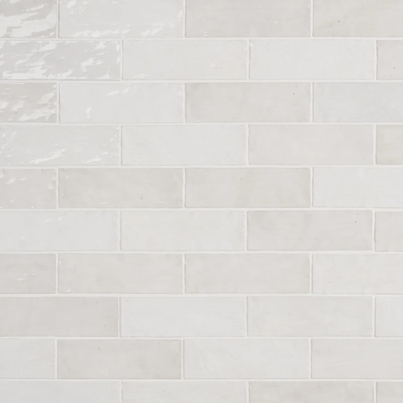 Portmore 3x8 Glazed Ceramic Tile, White