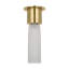 Kelly Wearstler Volver 1-light Small Ceiling Flush Mount in Bronze with Clear Etched Glass shade-604665865-604665866