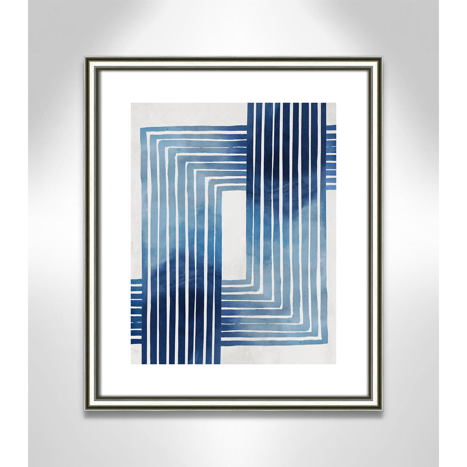 In Unison by Eva Watts - Painting Print, Silver Framed Paper, 19" H x 16" W x 0.88" D