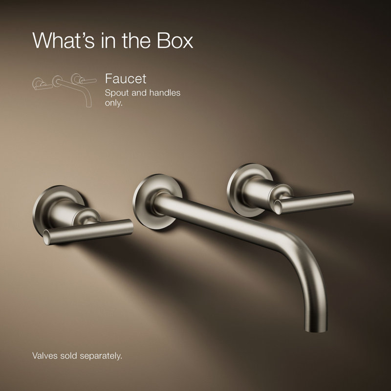 Purist® Wall Mounted Bathroom Faucet, Lever Handle, Vibrant Brushed Nickel