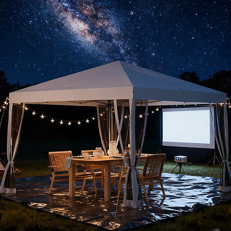 Pop Up Canopy,Outdoor Pop-Up Canopy with Sidewalls, Mesh Walls, Instant Setup