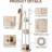 Solid Wood Rotary Coat Rack, Freestanding Coat Rack With 3 Shelves And 9 Hooks, Coat Tree For Bedroom, Entryway, Livingroom, Coat Hanger Stand For Coats, Scarves, Handbags (White)-1972169048