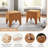 Modern Boucle Upholstered Ottoman, Shoe Changing Footrest, Makeup Stool(Set Of 2)-482079483