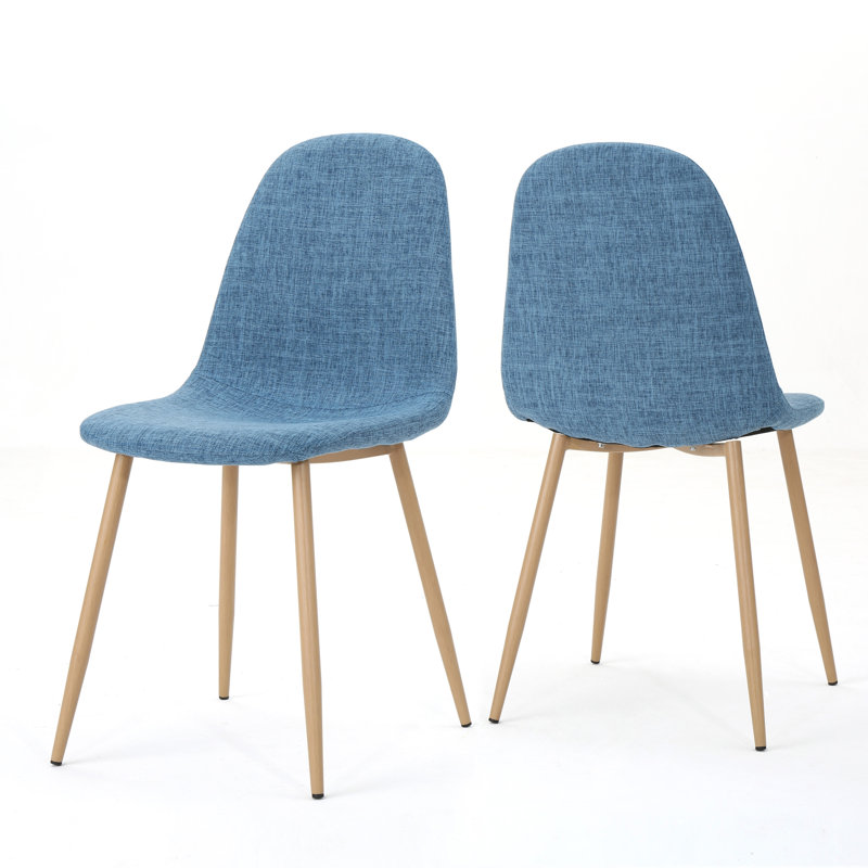 Chaise rembourrée Christopher, Bleu feutré
