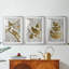 Quatre oiseaux chanteurs - feuille d'or - impression encadrée sur mesure de qualité supérieure - 3 pièces-292068776-292068771