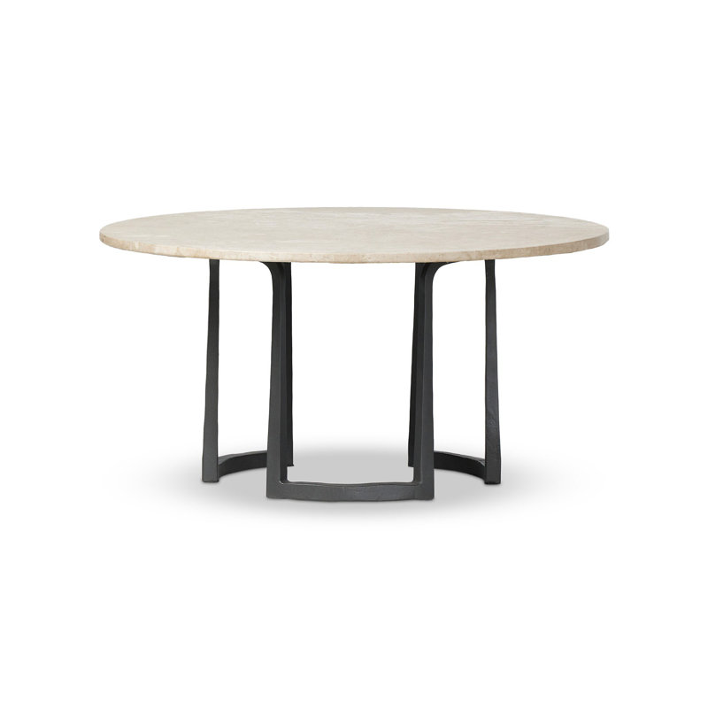 Axtell Coffee Table- Small-Lunar Marble, 15" H x 30" L x 30" W