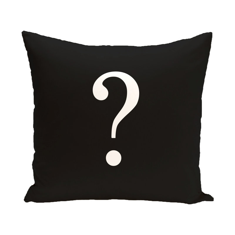 Coussin question , H 16 po x l 16 po x P 2 po