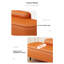 Repose-pieds scandinave avec dossier en cuir