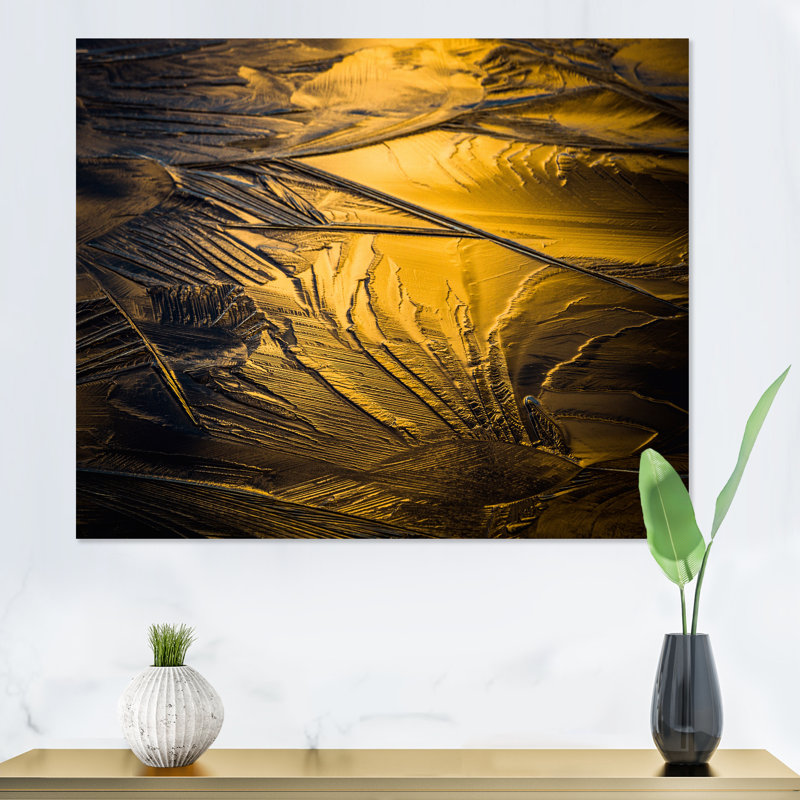 Jaune et gris froid - Photographie sur toile, Toile tendue, H 16 po x l 32 po