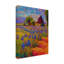 Toile d'extérieur «Iris Field 2» Arlynn Marion Rose-87945224