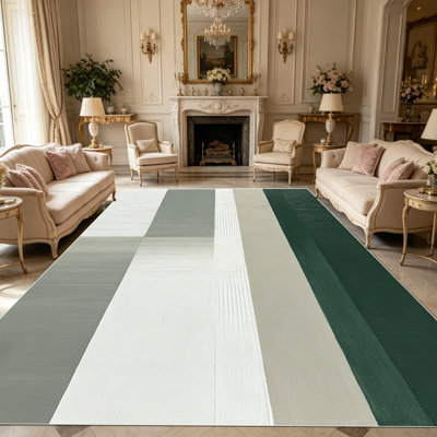 1PC Modern Neutral Tone Geometric Striped area rugs, Soft and Comfortable, easy-to-maintain, machine washable Indoor floor mat, suitable for living room, bedroom, dining area, entryway, patio, balcony, home office, Home Decor, Outdoor Decor.