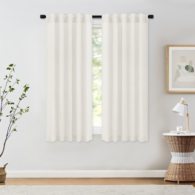 Toyoko Semi-Sheer Linen Blend Curtain Set