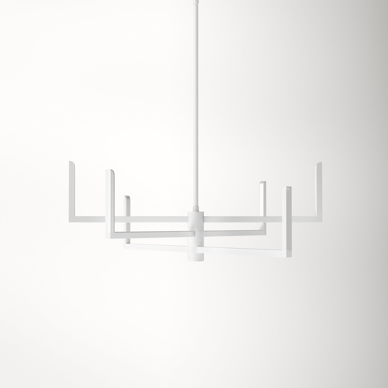 Lolita 6 - Light Dimmable LED Chandelier, Satin White