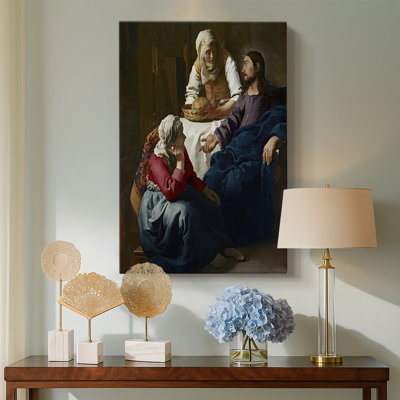 Christ in the House of Martha and Mary -Gallery Wrapped Canvas by Johannes Vermeer