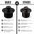 SUPPLYGIANT Lift and Turn Tub Drain Stopper, 1-1/2 Bathtub Drain Assembly, Matte Black Finish-118644449