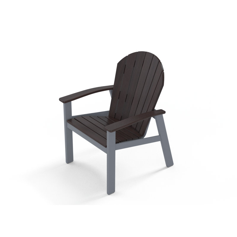 Augusto Outdoor Adirondack Chair, Chestnut, Graphite