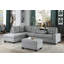 Repose-pieds rembourré en microfibre avec rangement 1pc