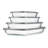 NutriChef 4-Piece Glass Bakeware Set with Lids