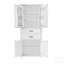 Armoire de rangement vidéo avec espace multifonctionnel, portes, tablettes, 2 tiroirs et tablette réglable pour la vie organisée-109065374